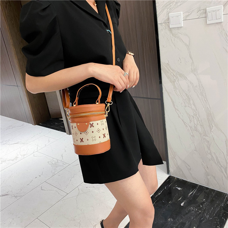 Túi bucket đeo chéo IELGY vải da thời trang dành cho nữ