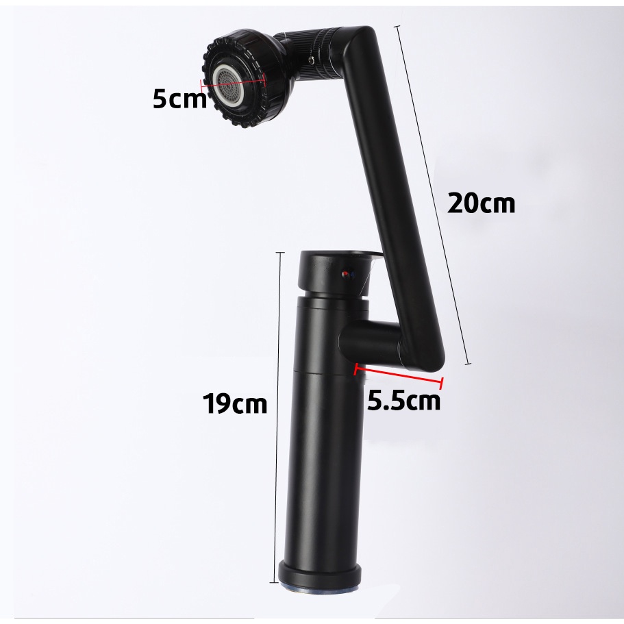 Vòi Chậu Lavabo Xoay 360 Độ Nóng Lạnh Đa Năng Bằng Đồng Rửa Mặt Tay Bát Tăng Áp Điều Chỉnh Legaxi