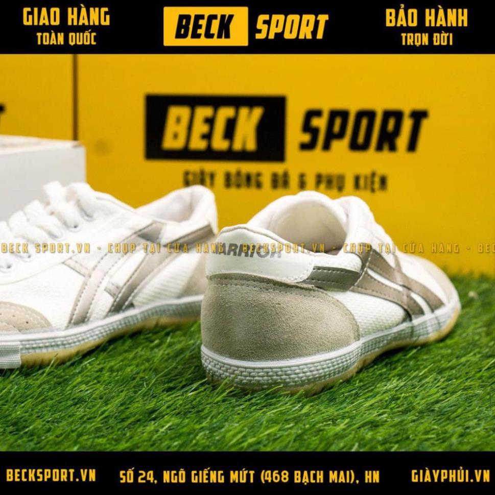HOT SẴN Giày Bata Chính Hãng Warrior Siêu Phủi Trắng Viền Bạc new new ơ