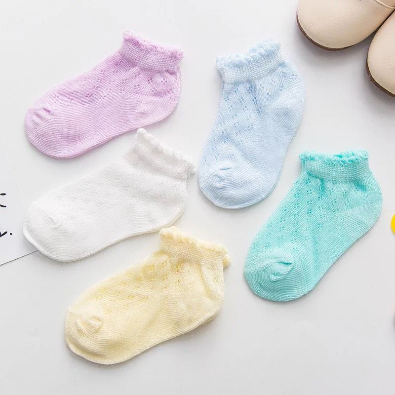 Set 5 đôi tất lưới cho bé, combo 5 đôi vớ cotton lưới siêu đẹp