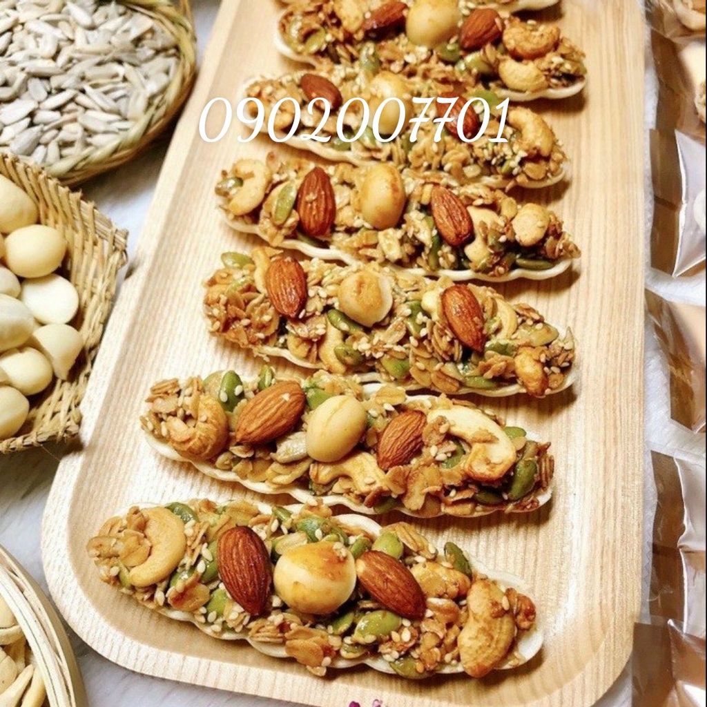 1 KG BÁNH THUYỀN SIÊU HẠT MIX DINH  DƯỠNG SIÊU NGON - GIẢM CÂN- ĐỒ ĂN VẶT