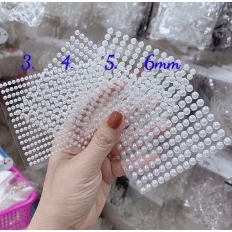sét hạt dán cài tóc cô dâu (mã HATDAN02)