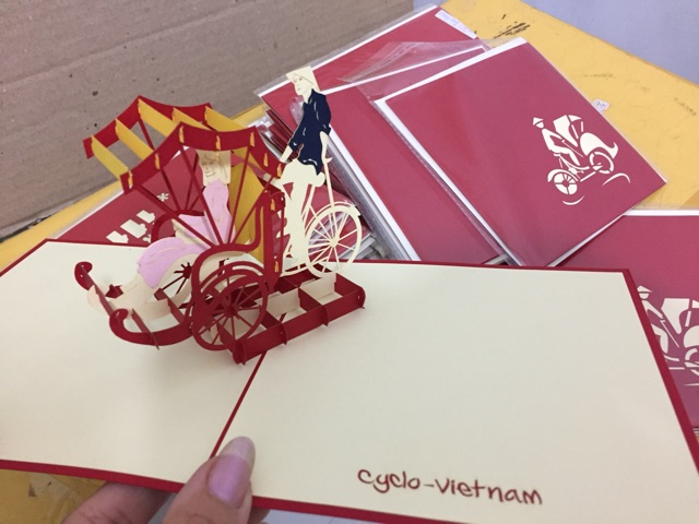 Xich lô 1 - Cyclo -  Thiệp 3D