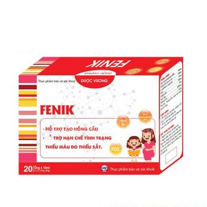 [ Chính Hãng ]  FENIK – Thực phẩm bổ máu bổ sung sắt, Vitamin, Acid Folic và các khoáng chất - Hộp 20 ống