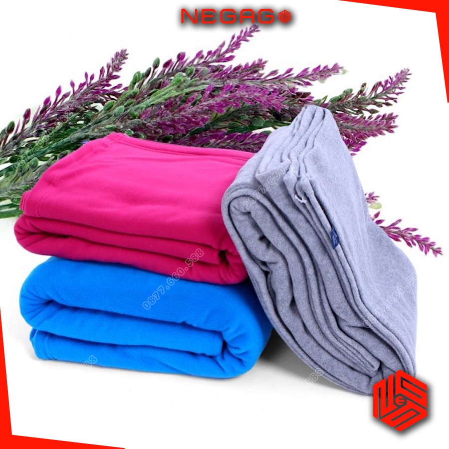 Chăn mỏng mùa hè mát, chăn văn phòng gấp gọn NỈ size 150x180cm | NEGAGO