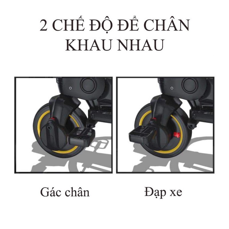 [PHIỂN BẢN TẶNG TÚI GIỒI HẠN] Xe chòi chân 3 bánh kiêm xe đẩy em bé 3in1 gấp gọn, dành cho bé từ 1 - 5 tuổi