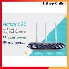 🎁 Bộ Phát Wifi TP-Link Archer C20 - Router Băng Tần Kép Không Dây AC750 BH 12 tháng chính hãng