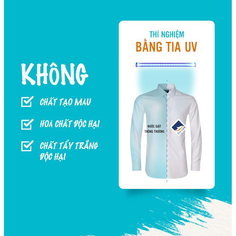 Nước giặt xả Hữu cơ 💓FREESHIP💓 Bồ hòn Ecocare 1 Lít tinh dầu hoa bưởi  kiêm nước xả vải