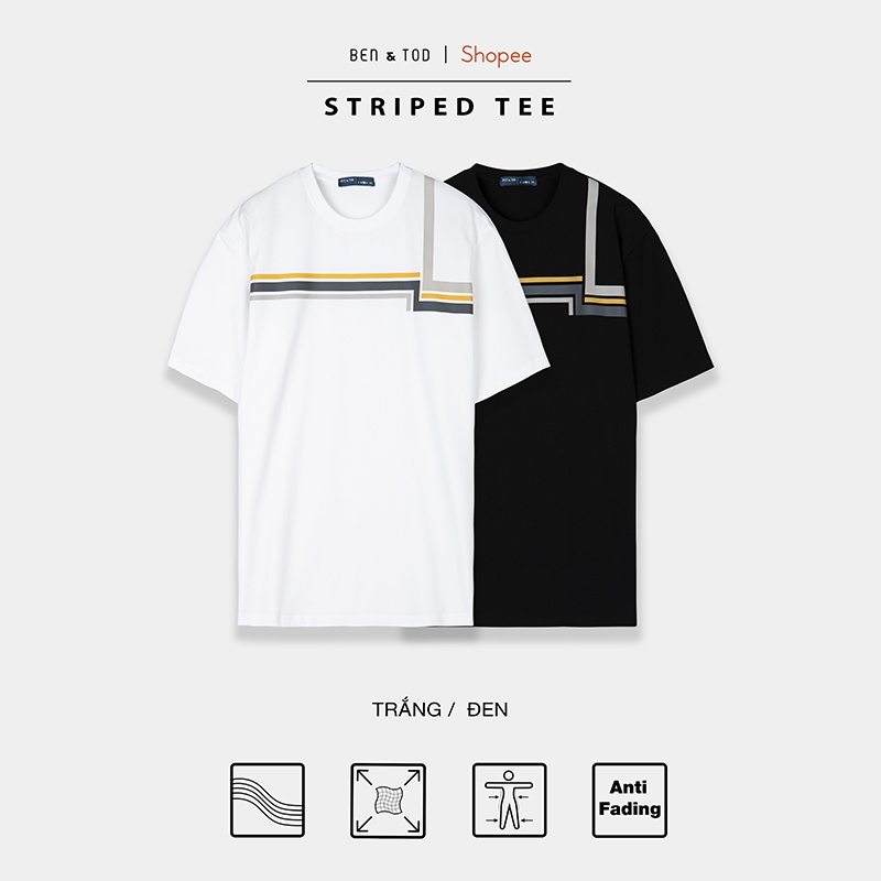 Áo thun nam BEN & TOD cotton cao cấp họa tiết phong cách đơn giản năng động S21022