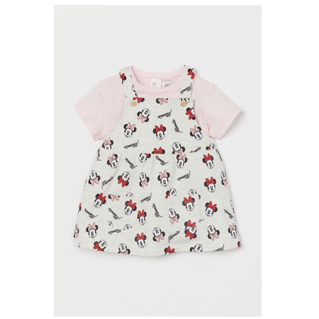 Set yếm mickey cho bé gái