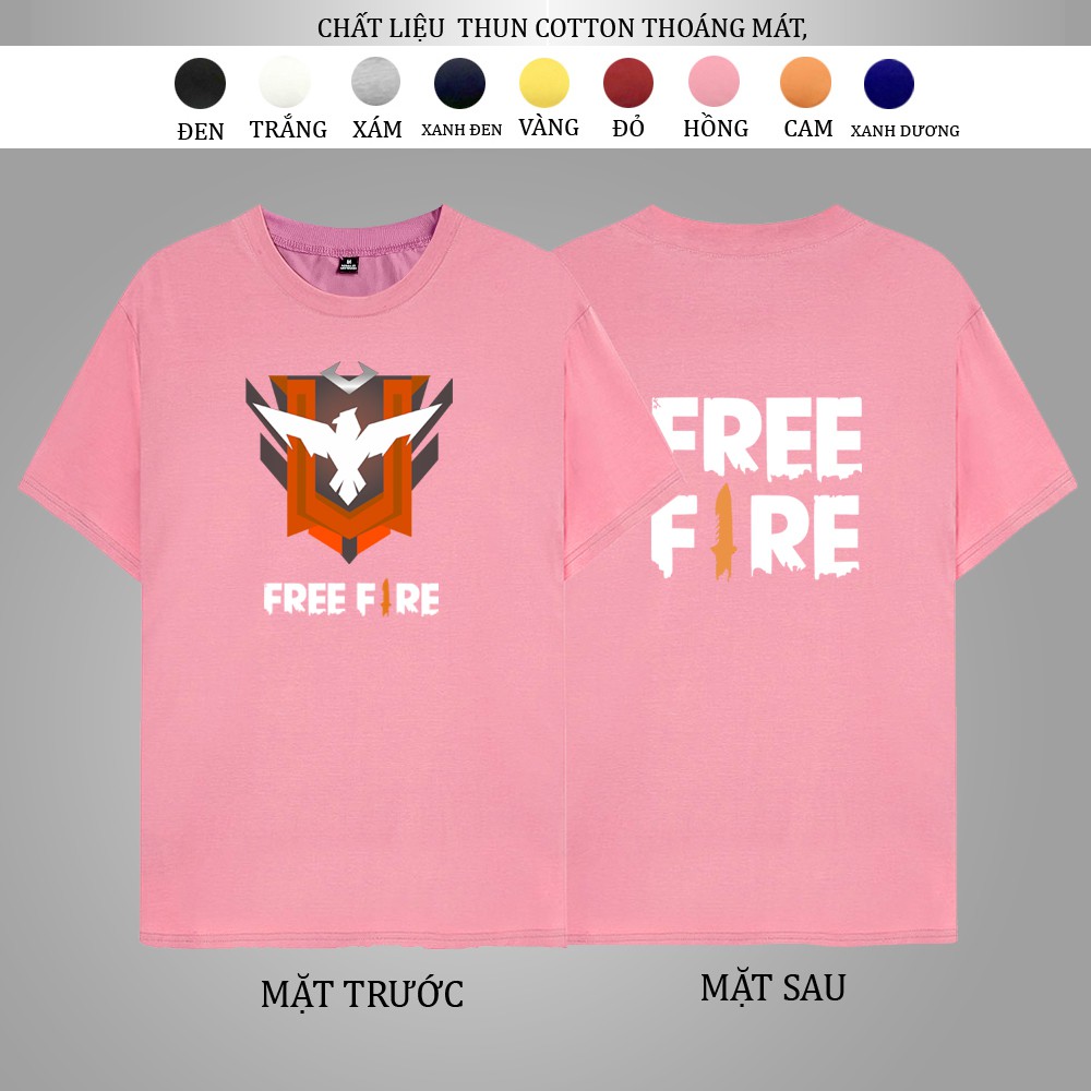 Áo Thun, Áo Phông Nam Nữ FreeFiree cá tính, trẻ trung( có size từ 45-85kg) nam nữ đều mặc được