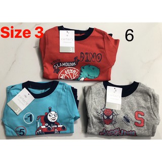 Thanh lý Combo 3 Bộ borip tay dài bé trai size 3