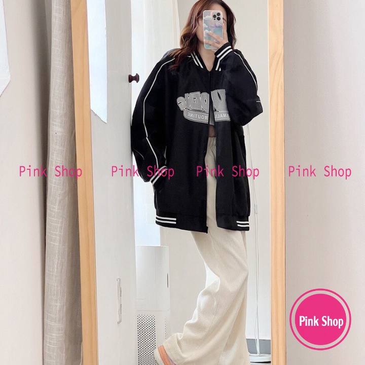 Áo Khoác Dù Bomber 2 Lớp Nam Nữ MUDENG Phong Cách Form Rộng Unisex Mặc Cặp