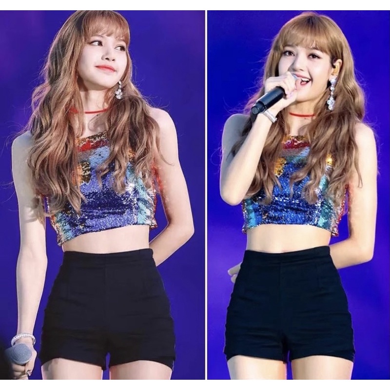 Quần Đùi Ngắn LISA BLACKPINK Cheap Moment Hai Màu