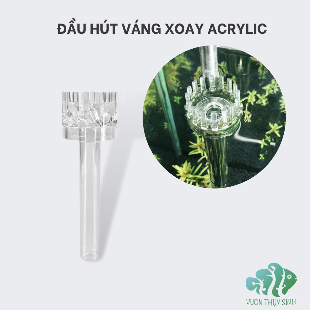 Đầu hút váng xoay Acrylic cho ống in out Fi12, Fi16