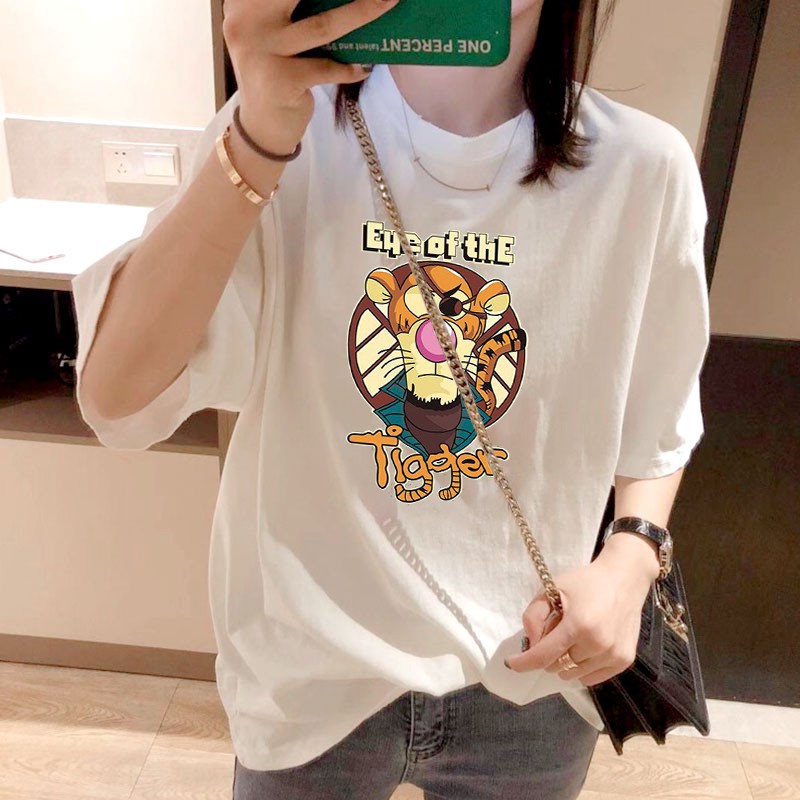 NRVP Áo Thun Nữ Tay Ngắn In Chữ Thời Trang Hàn Quốc