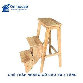 Ghế thắp nhang 3 bậc xếp gọn chắc chắn gỗ tự nhiên - Nội Thất Ori