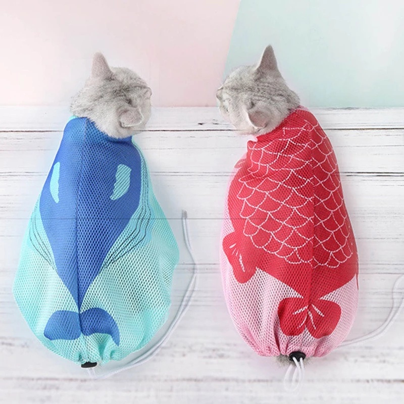 Túi Lưới Giữ Mèo Khi Tắm, Chăm Sóc Móng