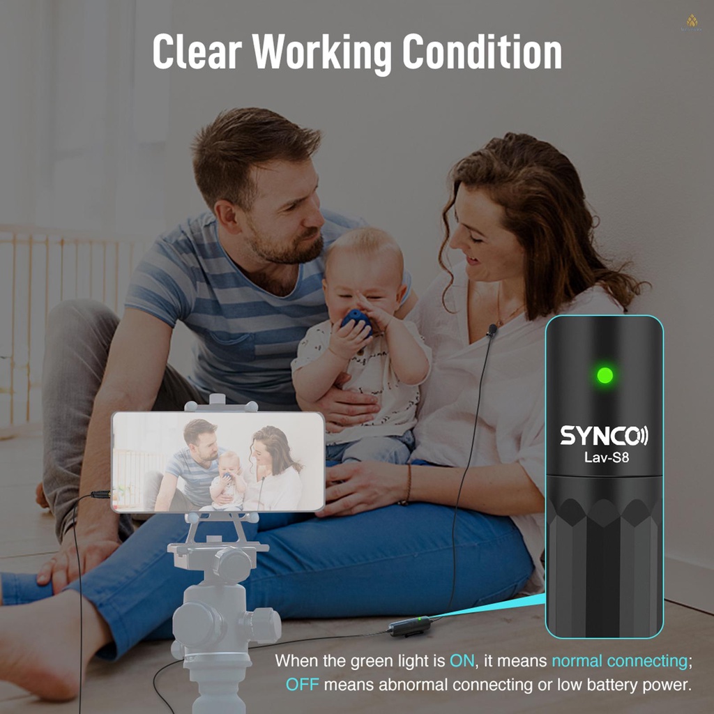 Micro SYNCO Lav-S8 chuyên nghiệp dài 8m/ 26.2ft có kẹp chống ồn hỗ trợ thu âm cho máy ảnh DSLR PC