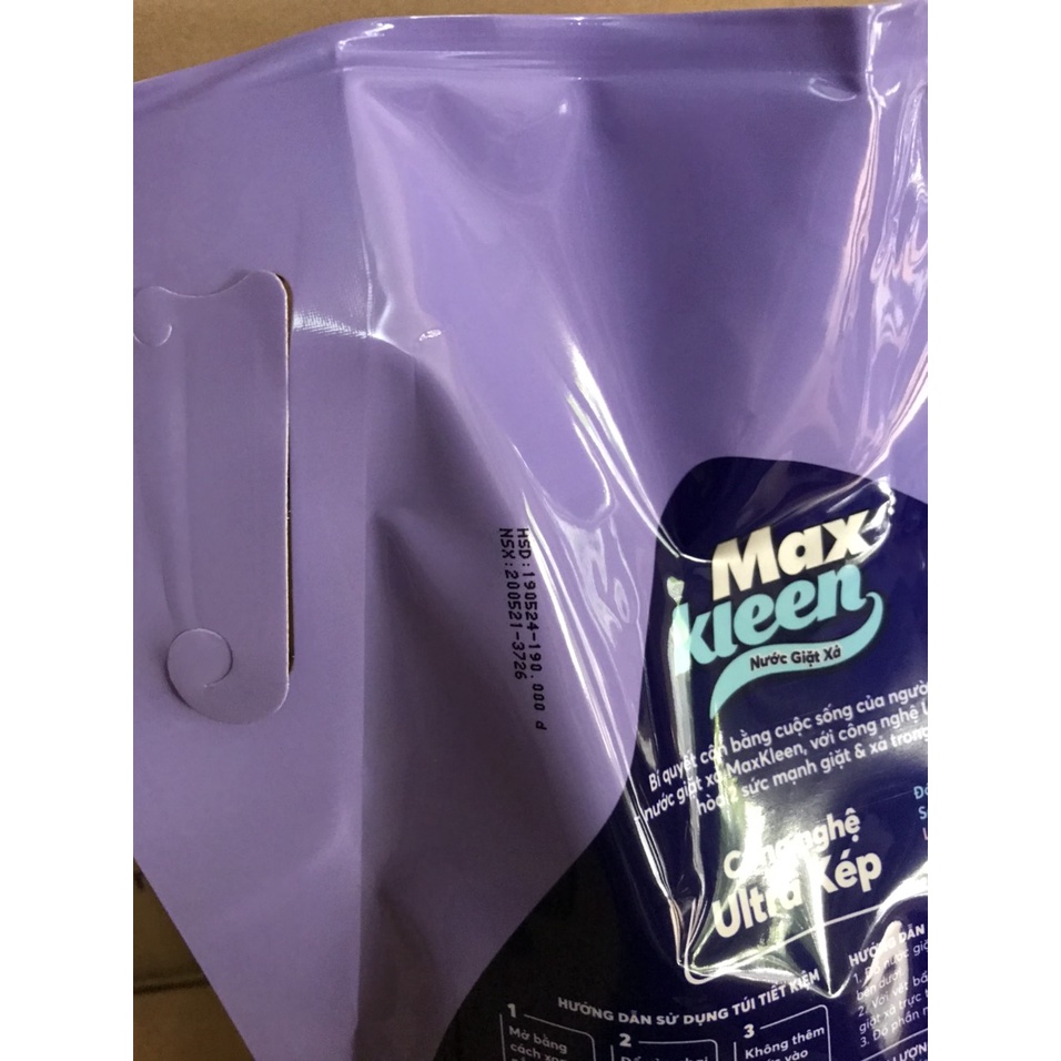 [Ảnh thật] Nước giặt xả MaxKleen hương vườn sớm mai túi 3.8kg
