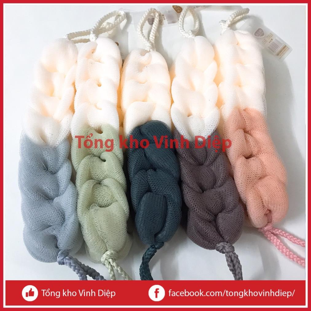 Bông tắm lưới mềm mịn tạo bọt, màu pastel - Hàng đẹp cao cấp