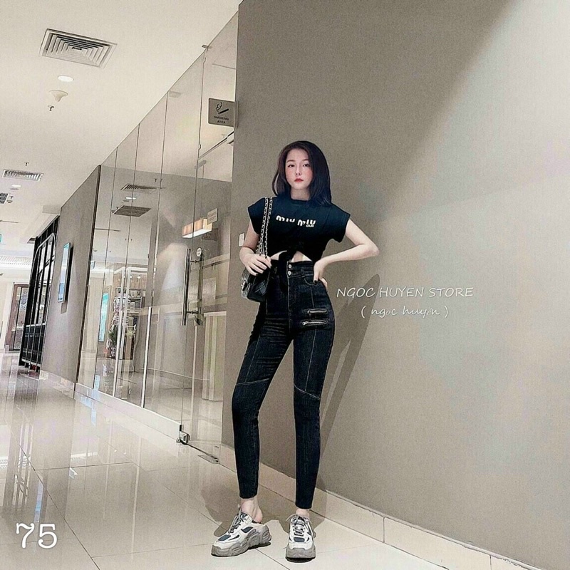 QUẦN JEANS LƯNG CAO (KÈM VIDEO HÌNH THẬT)