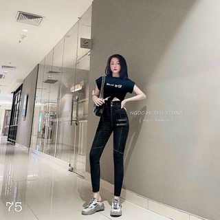 QUẦN JEANS LƯNG CAO (KÈM VIDEO HÌNH THẬT)