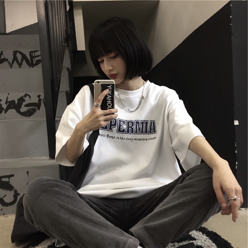 Áo thun tay lỡ nam nữ, áo phông unisex form rộng chất cotton mát mịn thấm hút mồ hôi in hình PEPE