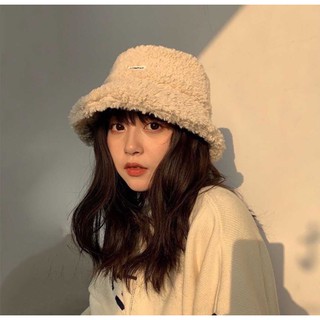 Mũ vành lông cừu, nón bucket phong cách Hàn Quốc nữ ulzzang VM Shop 21MU11P20301
