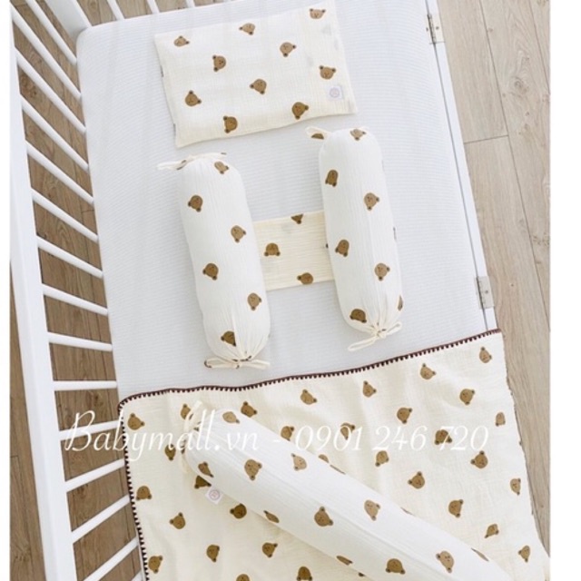 Bộ gối + chăn xô cao cấp Muslin Organic
