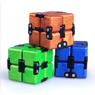 Khối Lập Phương INFINITY CUBE Vô Cực Giải Trí Xả Stress (Nâu Vân)