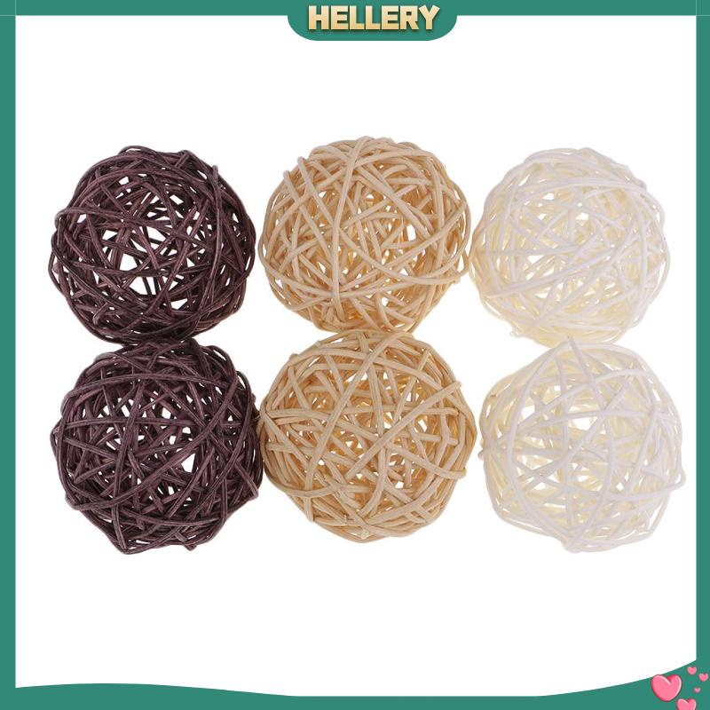 [HelleryVN] Set 15 Quả Cầu Mây Tự Nhiên 3cm Trang Trí Tiệc Cưới / Nội Thất Nhà