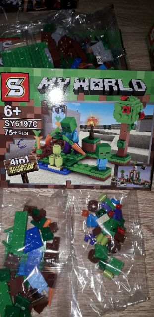 Lắp ráp 1 hộp LegoMyWord 6197 có nhiều chi tiết bằng nhựa rất đẹp