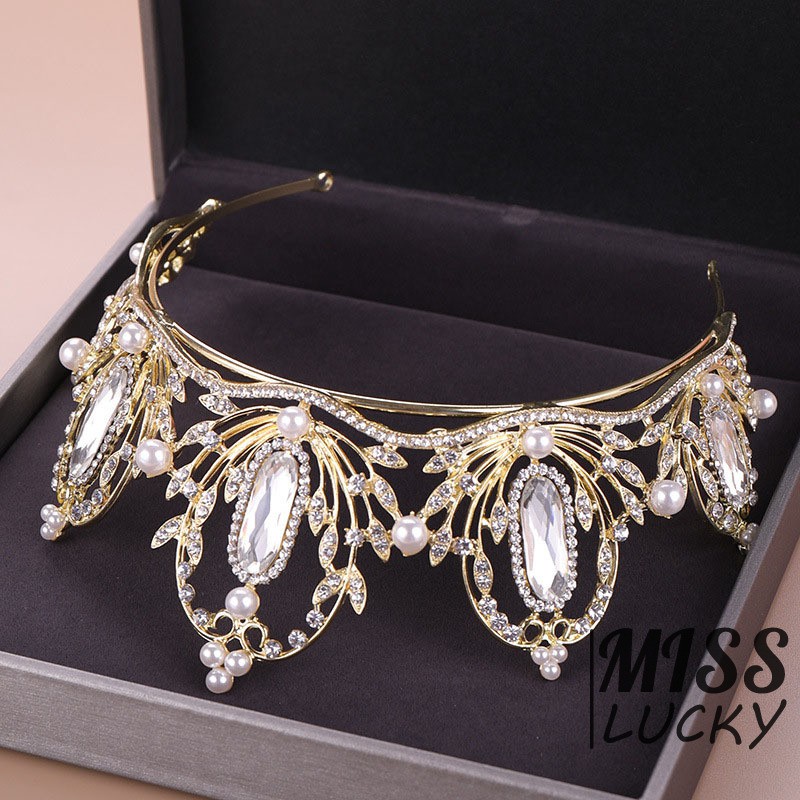 Phụ kiện tóc vương miện kiểu dáng thời trang thanh tú cho nữ