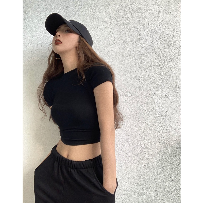 Cocory vn Áo Thun NgắN Tay DáNg Ôm (4 MàU)