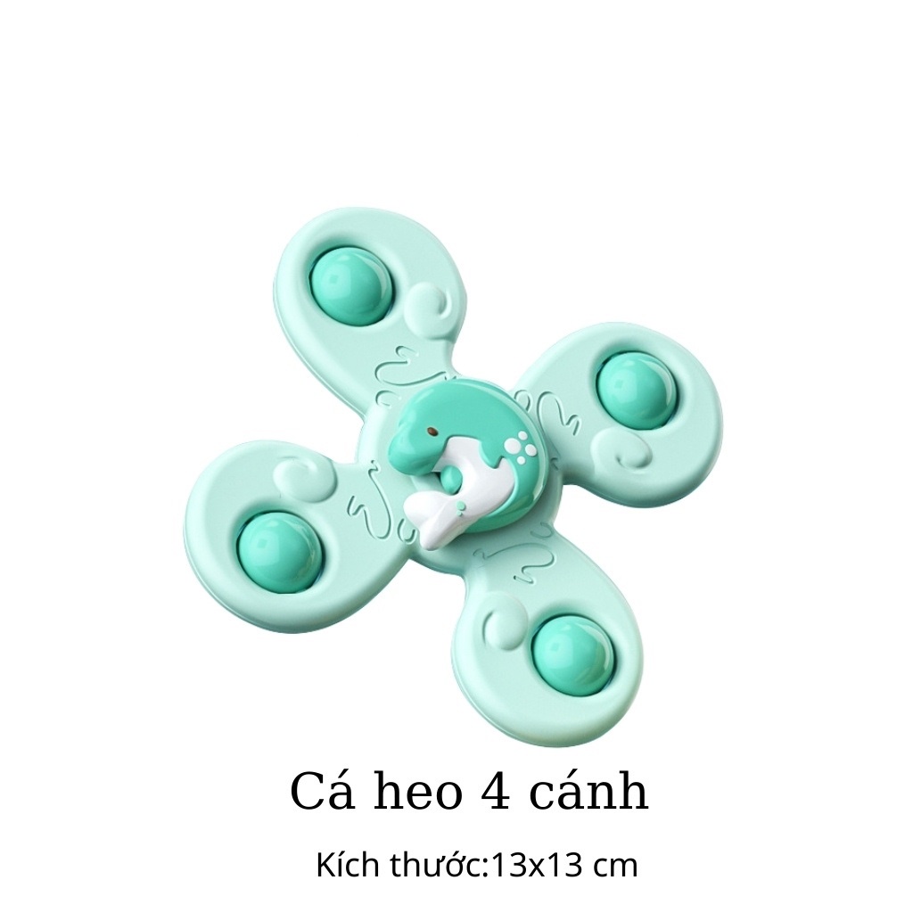 Đồ chơi con quay spinner hình cá heo đáng yêu 4 cánh vui nhộn cho bé, nhựa ABS an toàn