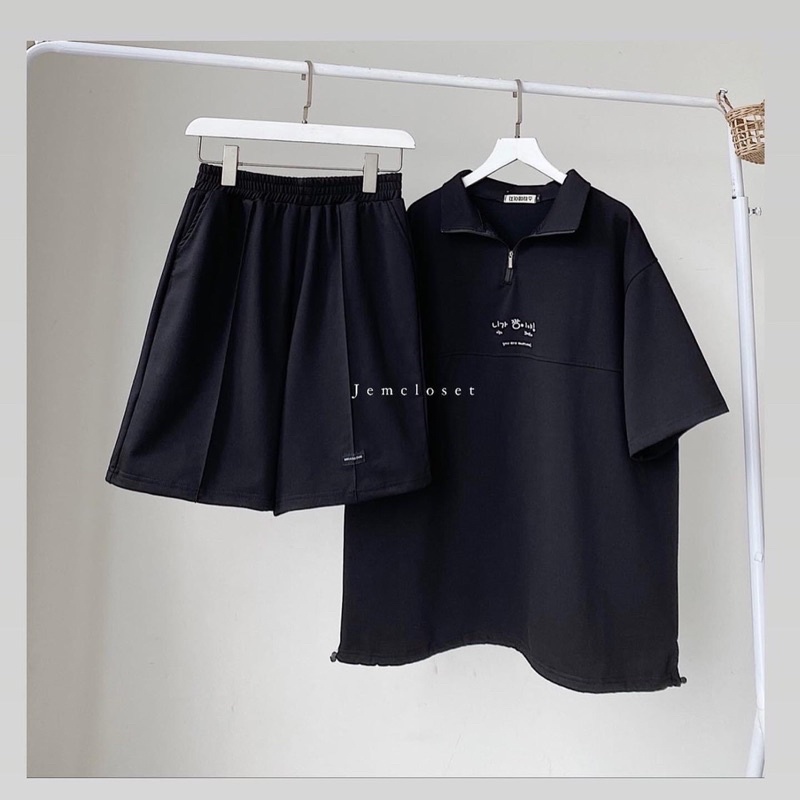 SET Quần và Áo POLO khoá cổ Chất cotton unisex (hàng có sẵn) | BigBuy360 - bigbuy360.vn