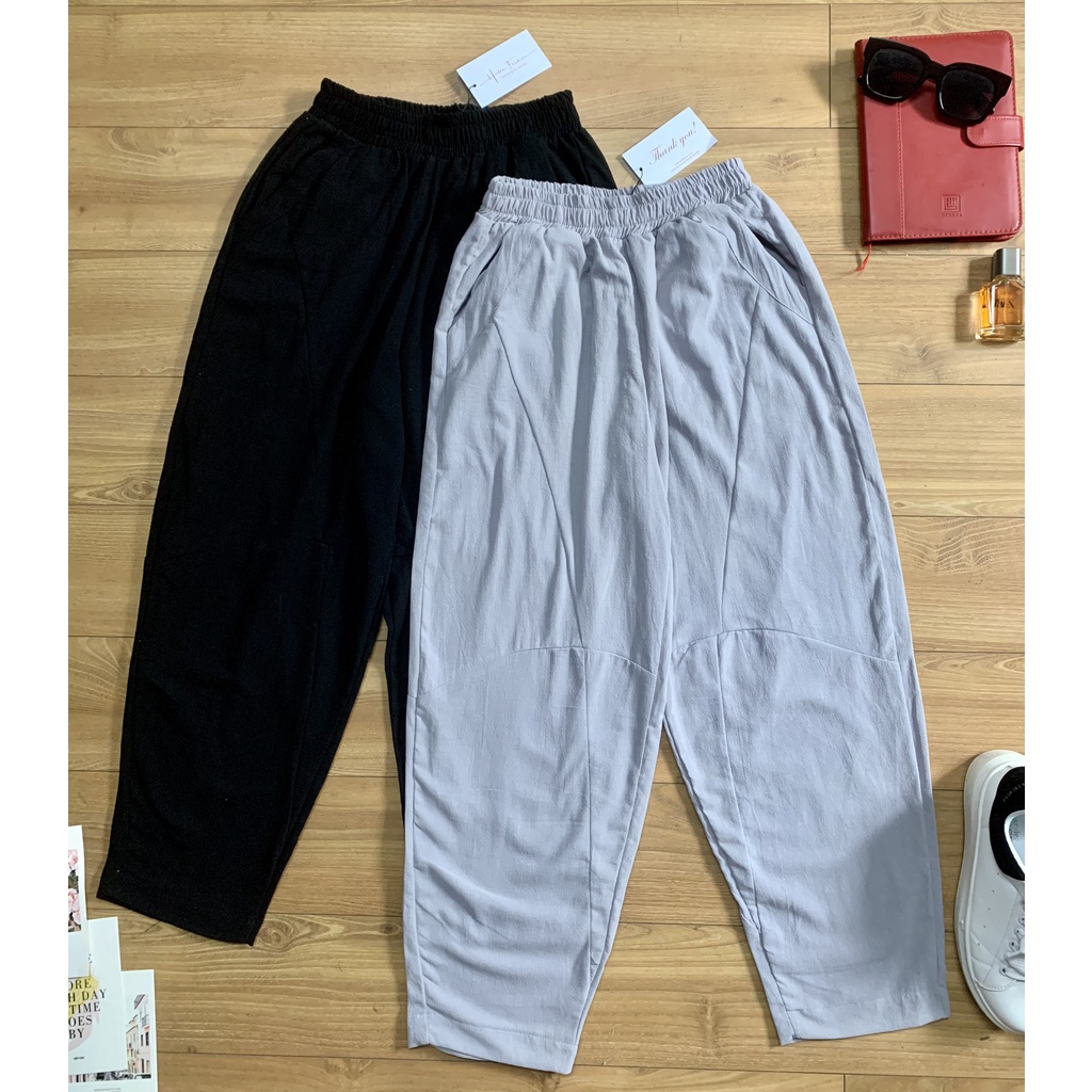 Quần đũi thụng, 2 màu ghi đá và đen mặc đi chơi, đi phượt đi làm đều đẹp, mát mẻ