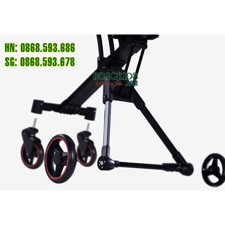Xe đẩy 2 chiều gập gọn cao cấp Playkids X6 -2, Ngồi và ngả, có mái che, có đệm êm cho bé  từ 6 tháng - 6 tuổi