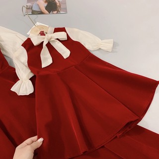 bán sỉ set váy đỏ mẹ con