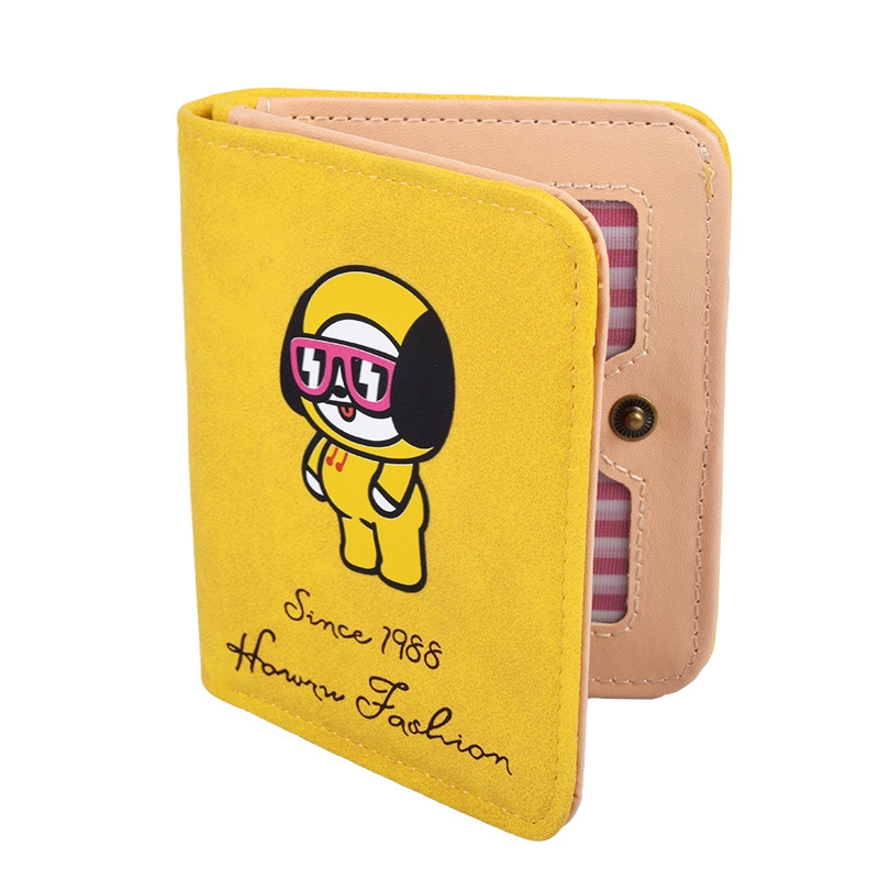 Ví Ngắn Đựng Tiền Xu Họa Tiết Hoạt Hình bt21 Dễ Thương Cho Nữ