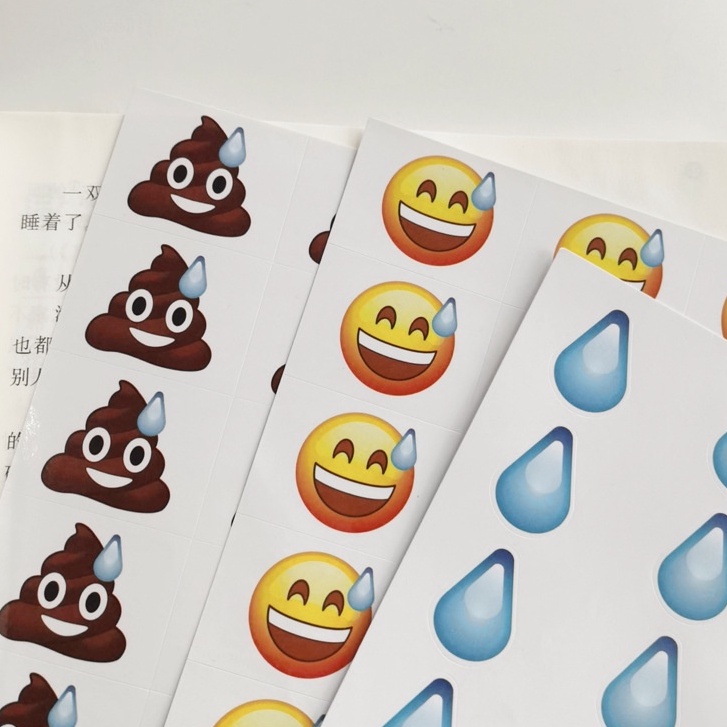 Set 20 Sticker Mini Giấy Dán Trang Trí Bế Nhãn Shiba Emoji Vui Nhộn