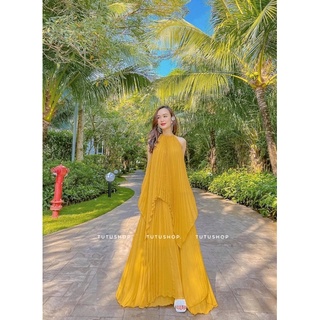 ( 𝙁𝙧𝙚𝙚 𝙨𝙝𝙞𝙥) Váy Maxi Yếm hở lưng  𝐀̉𝐧𝐡 𝐓𝐡𝐚̣̂𝐭 chuẩn hình