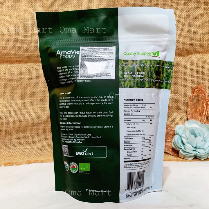 Hạt chia hữu cơ Amavie Food 500g