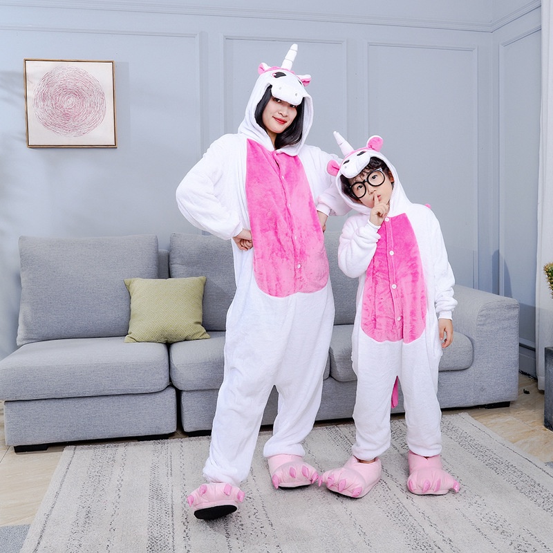 Bộ Đồ Ngủ Liền Quần Hình Hươu Cao Cổ / Gấu Trúc / Bò Sữa Đáng Yêu Dành Cho Người Lớn