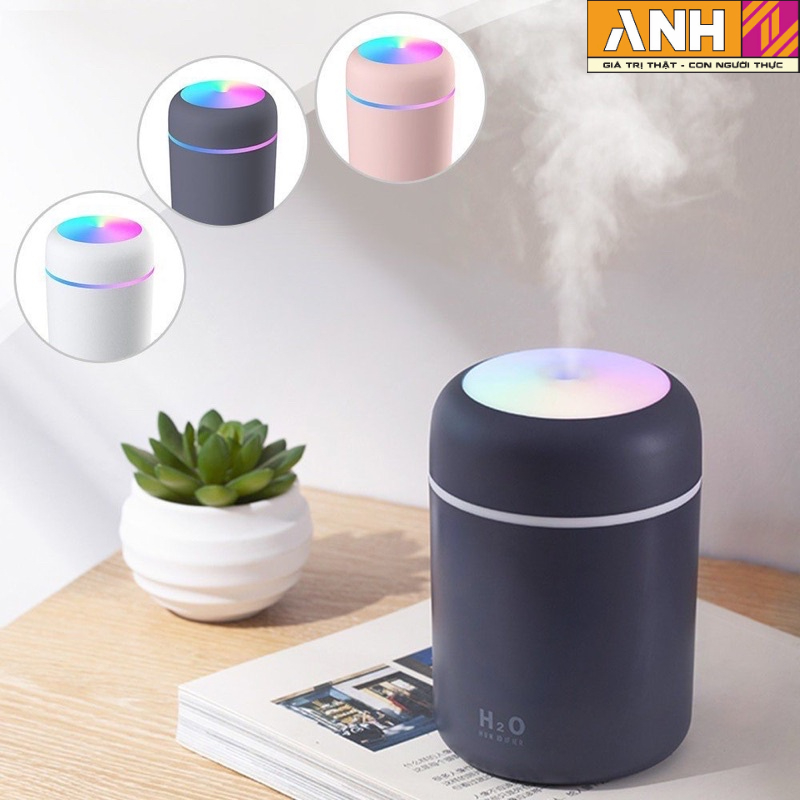 Máy phun xương, tinh dầu tạo độ ẩm H2O có đèn Led trang trí