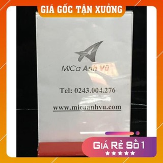 [Mica Việt Nam] [Giá Gốc Tận Xưởng] Combo 3 Bảng Menu Thực Đơn Mica A4 Dọc Đế Các Màu