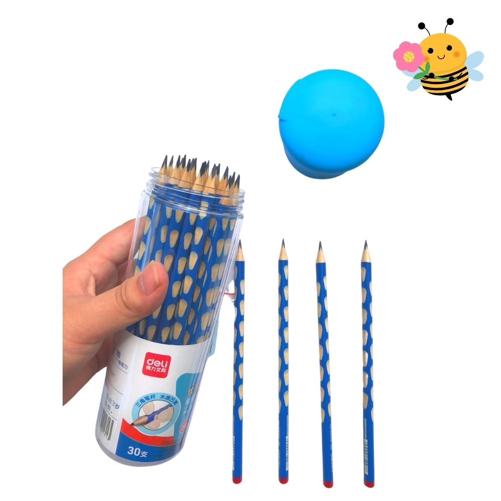 Bút Chì 2B Deli Định Vị Cho Bé , Hộp 30 Chiếc Tặng Kèm Gọt