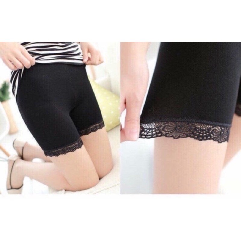 [Ảnh thật] Quần mặc váy viền ren hàng Quảng Châu Quần váy mềm mịn