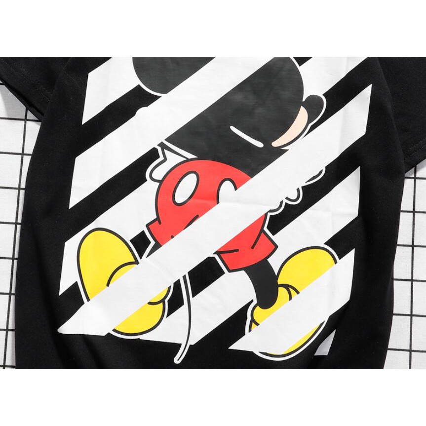 Áo Thun Off-White Tay Ngắn Chất Vải Cotton In Chữ Thời Trang